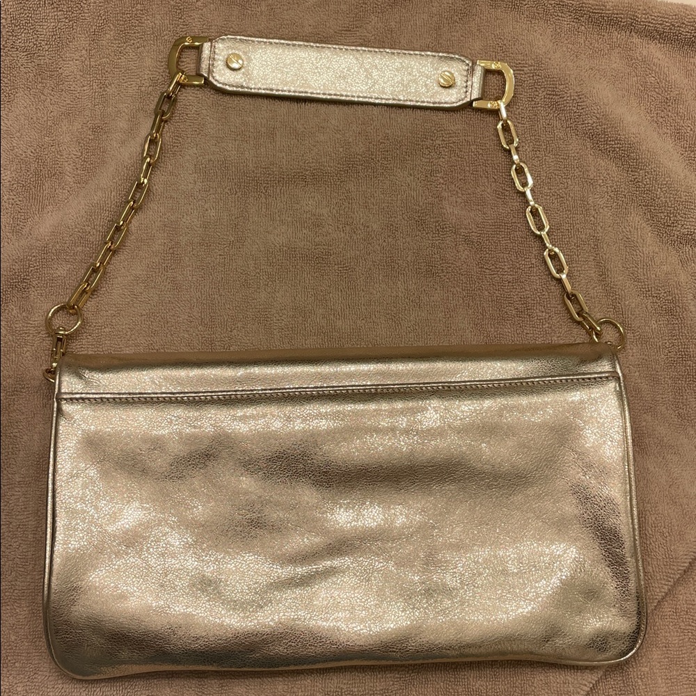 Tory Burch metallic gold clutch - Picture 16 of 16
